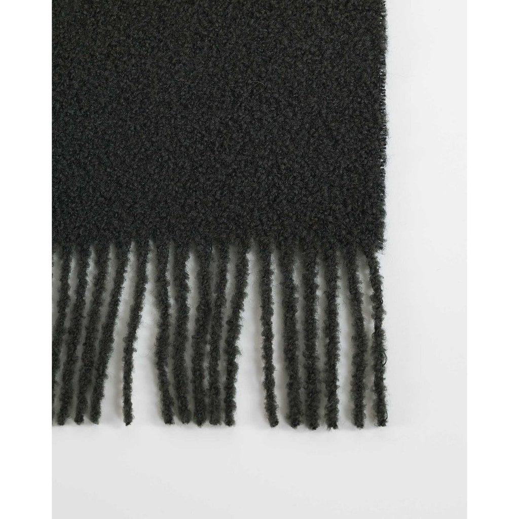 Woolen bouclé blanket PARIS swamp green