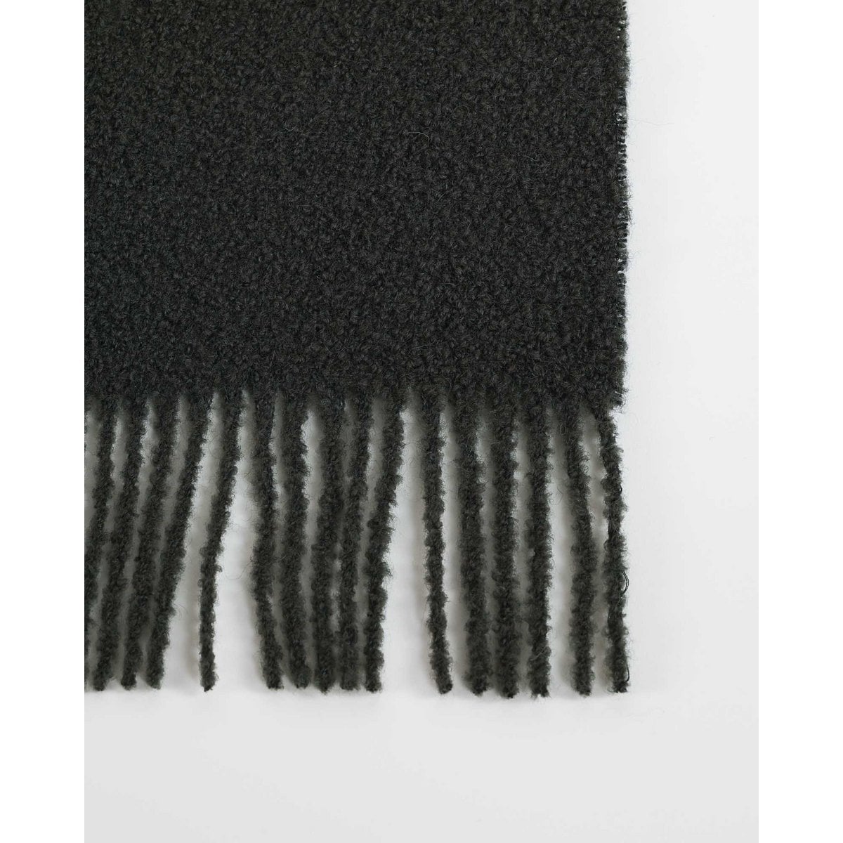 Woolen bouclé blanket PARIS swamp green