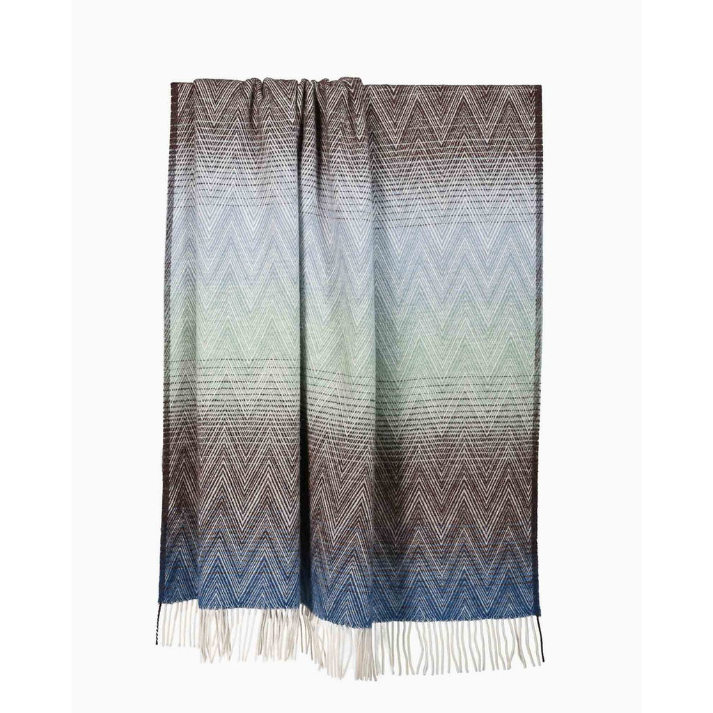 Wool blanket MISSONI Acqua - multicolored blue