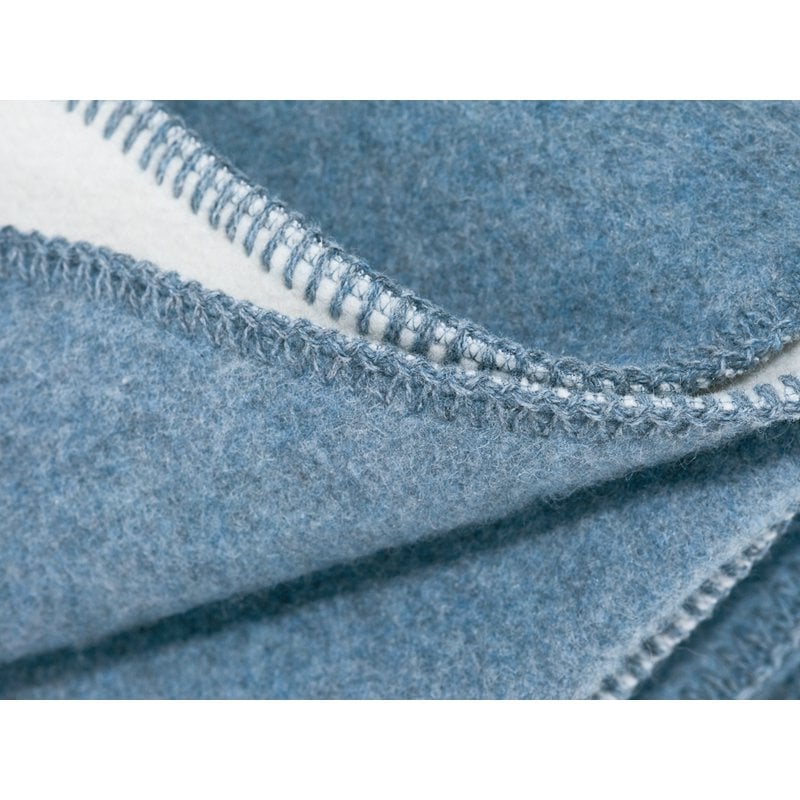 Beddeken van merinowol RENDEER - blauw