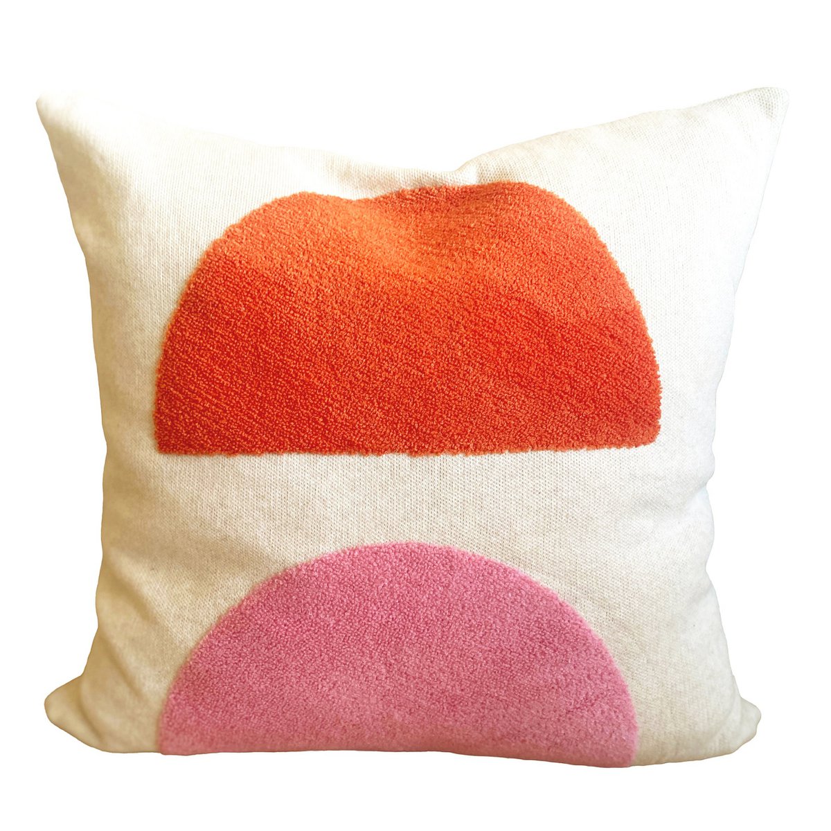 Mona kussen-dekroze roze, punch naald borduurwerk