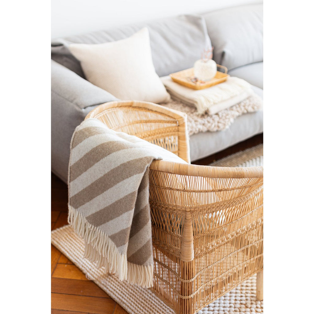 Filip Deken Beige Zachte Lichtgewicht Noorse Wollen Deken