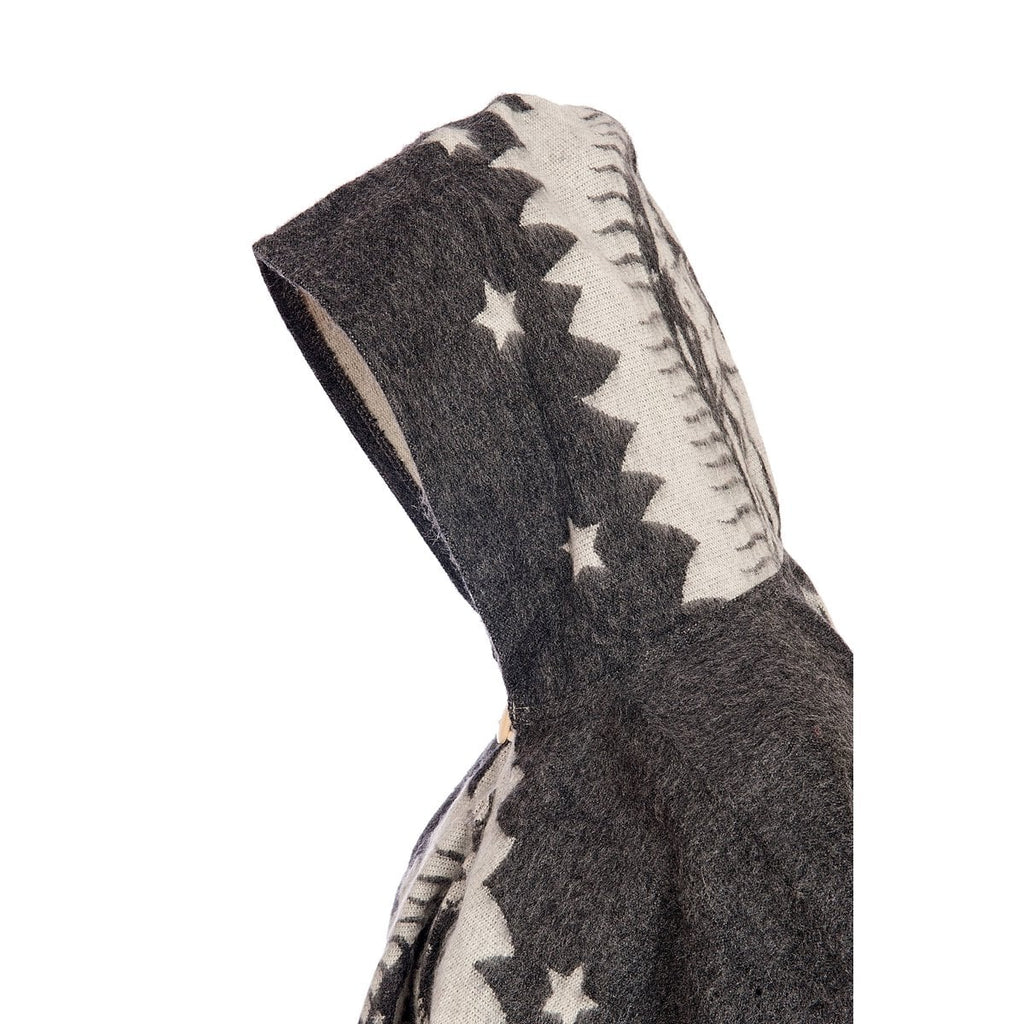 Alpaca Poncho Native Pattern | Poncho Maria Gray