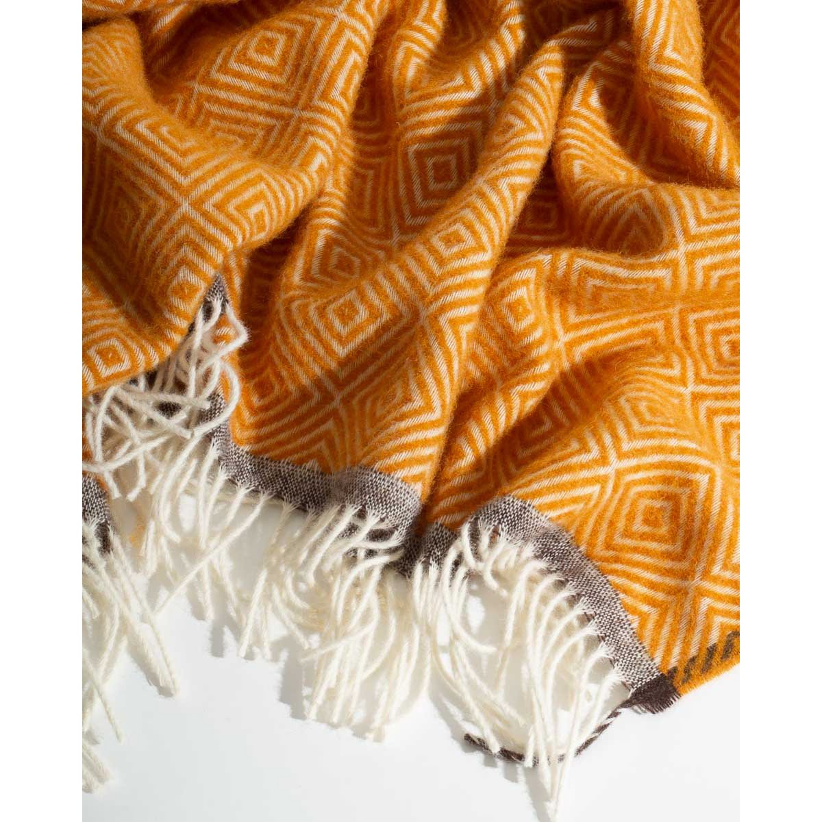 Wool throw blanket venezia yellow