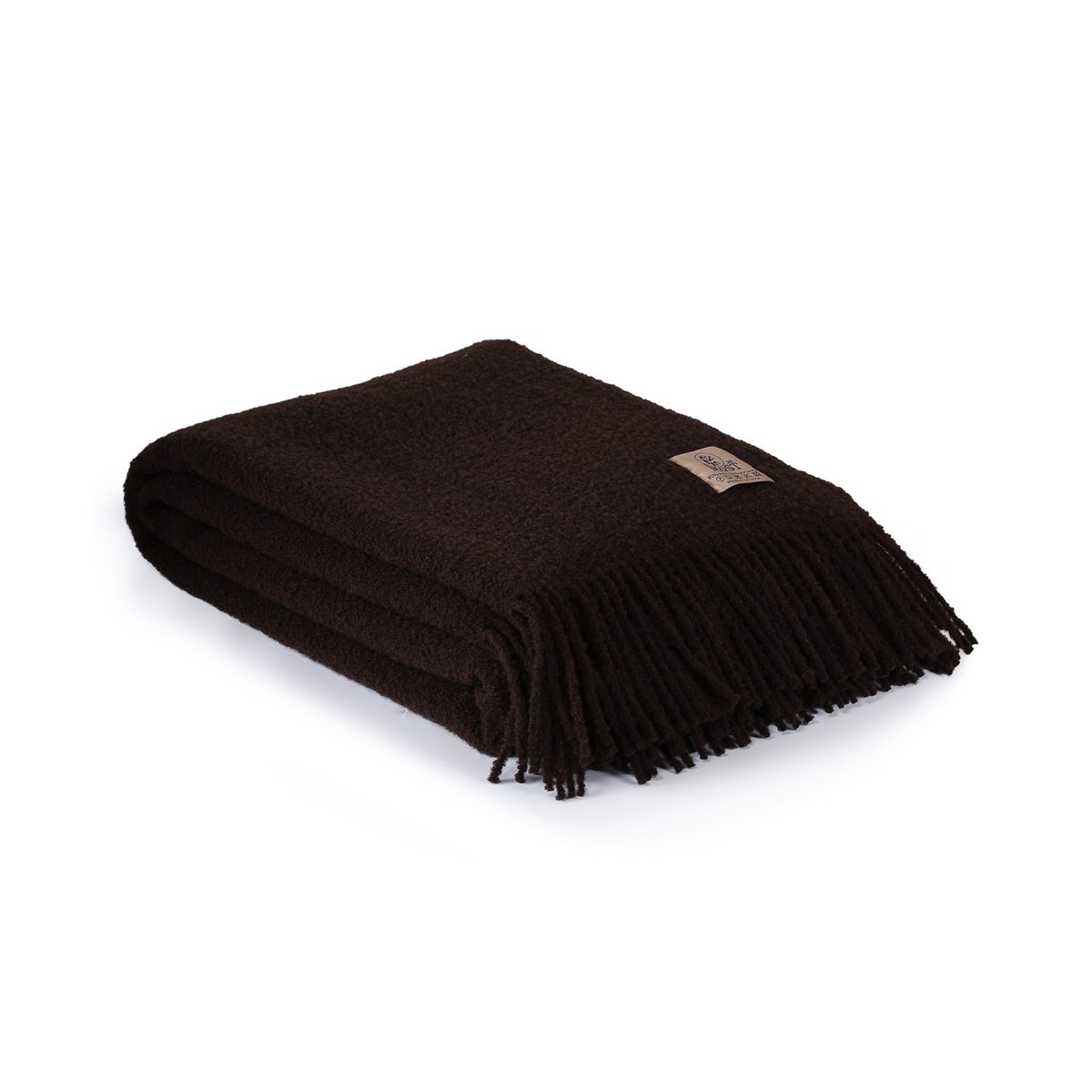 Wol (80%) Polyester (20%) bouclé  PARIS - donkerbruin - 140x200