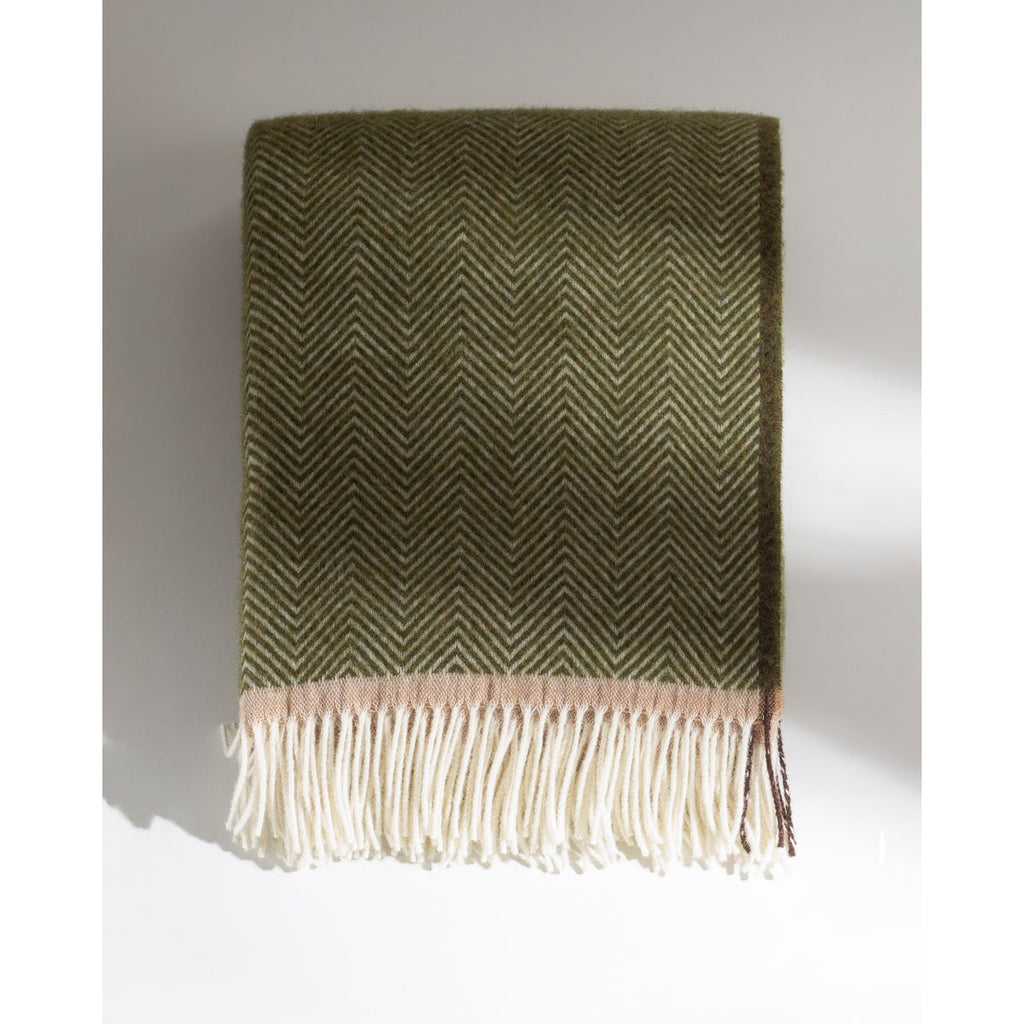 Wool Throwd Denver Olive