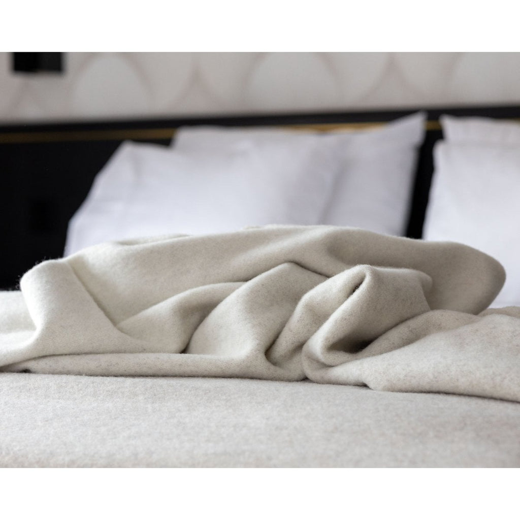 Merino/Cashmere beddeken ivoor duin
