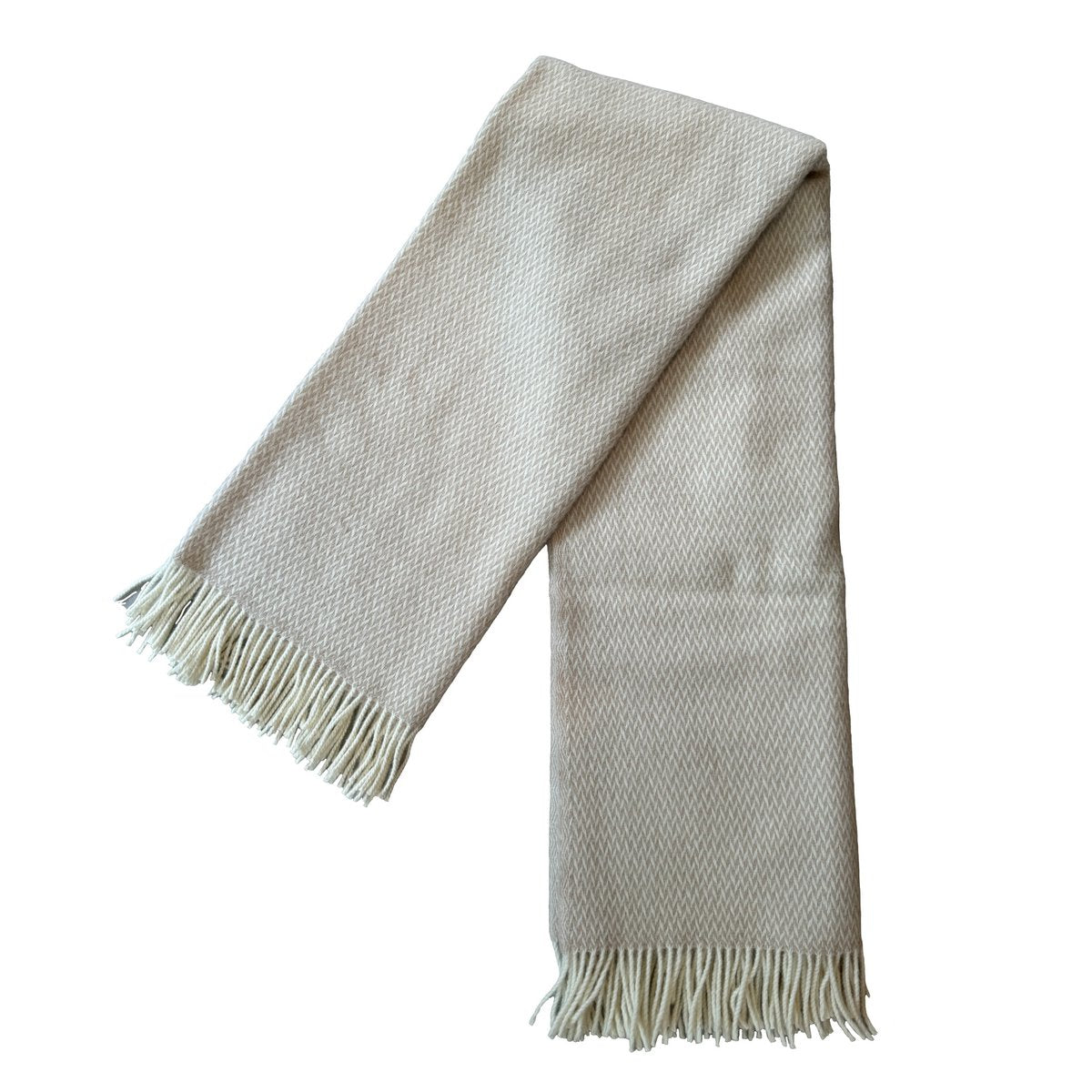 Fanny wollen deken creme, zacht lichtgewicht pure Noorse woldeken