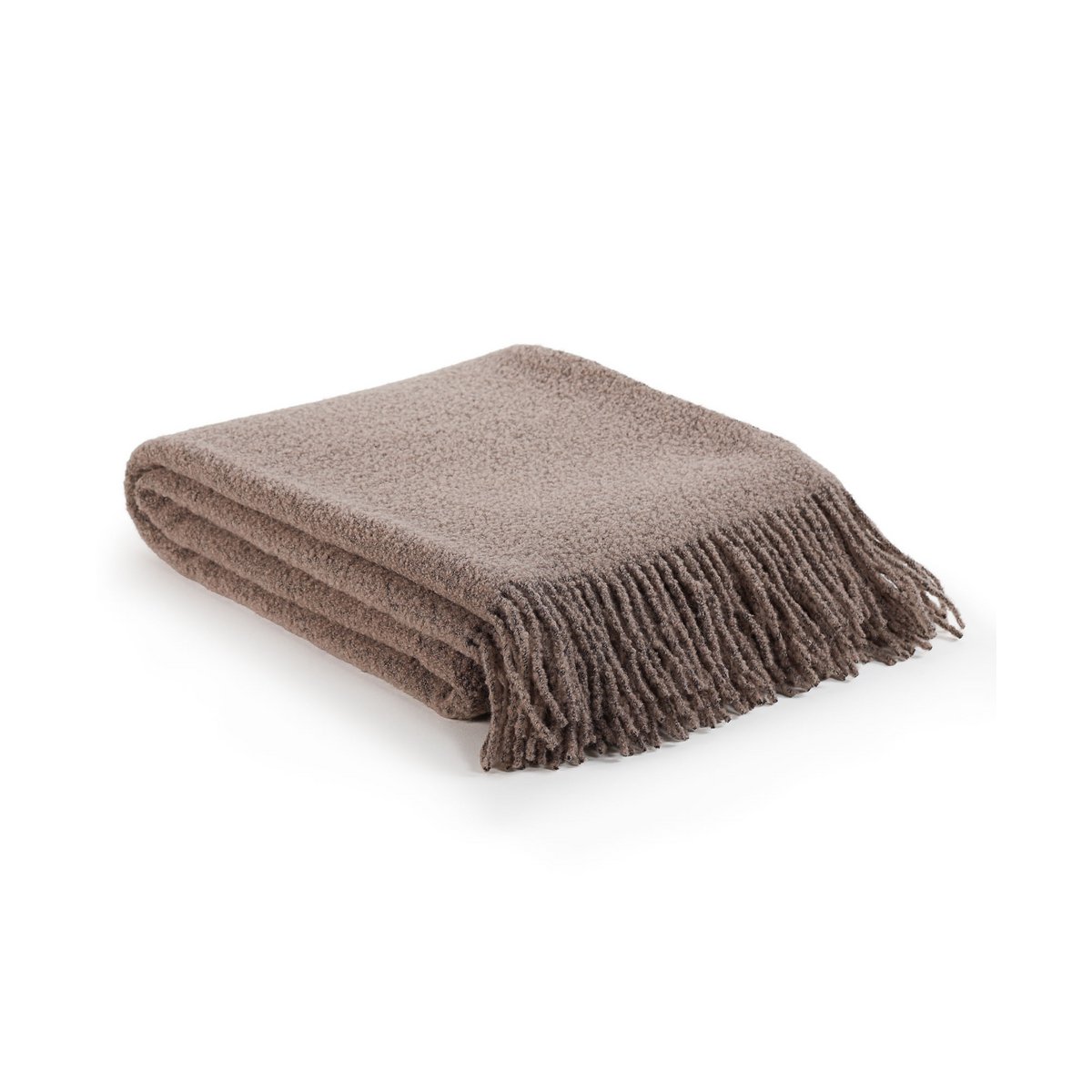 Woolen Boucle blanket PARIS cappuccino