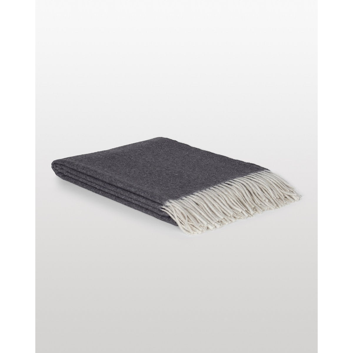Merino/Cashmere Throwd Blanket Tibet Dark Grey