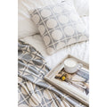 Don cushion cover grey, soft jacquard cotton knitted