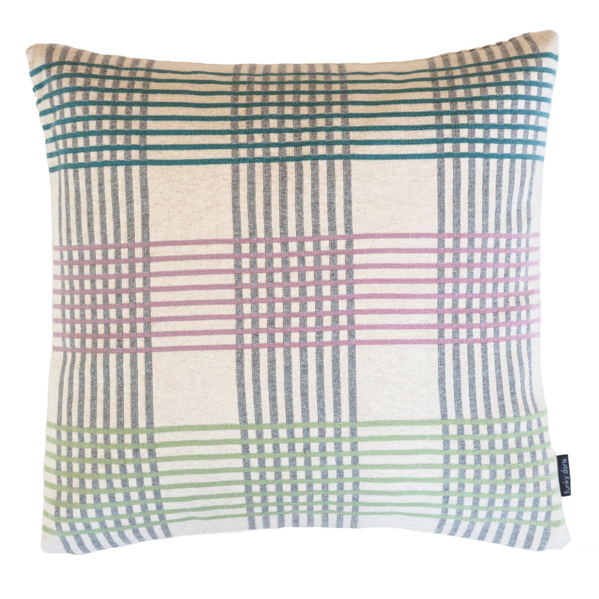 Ruth kussenhoes paars, zacht jacquard gebreid katoen