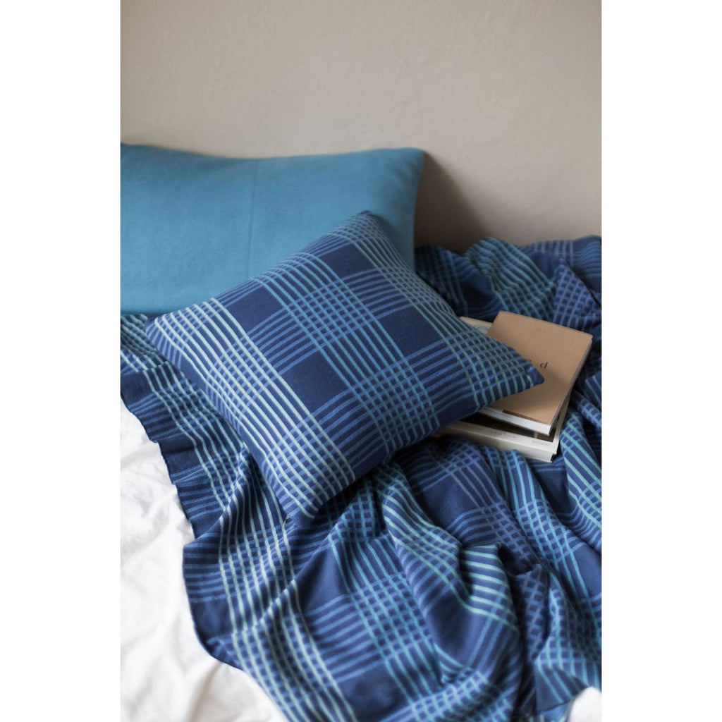 Kussenhoes - Ruth - blauw - katoen - 50x50