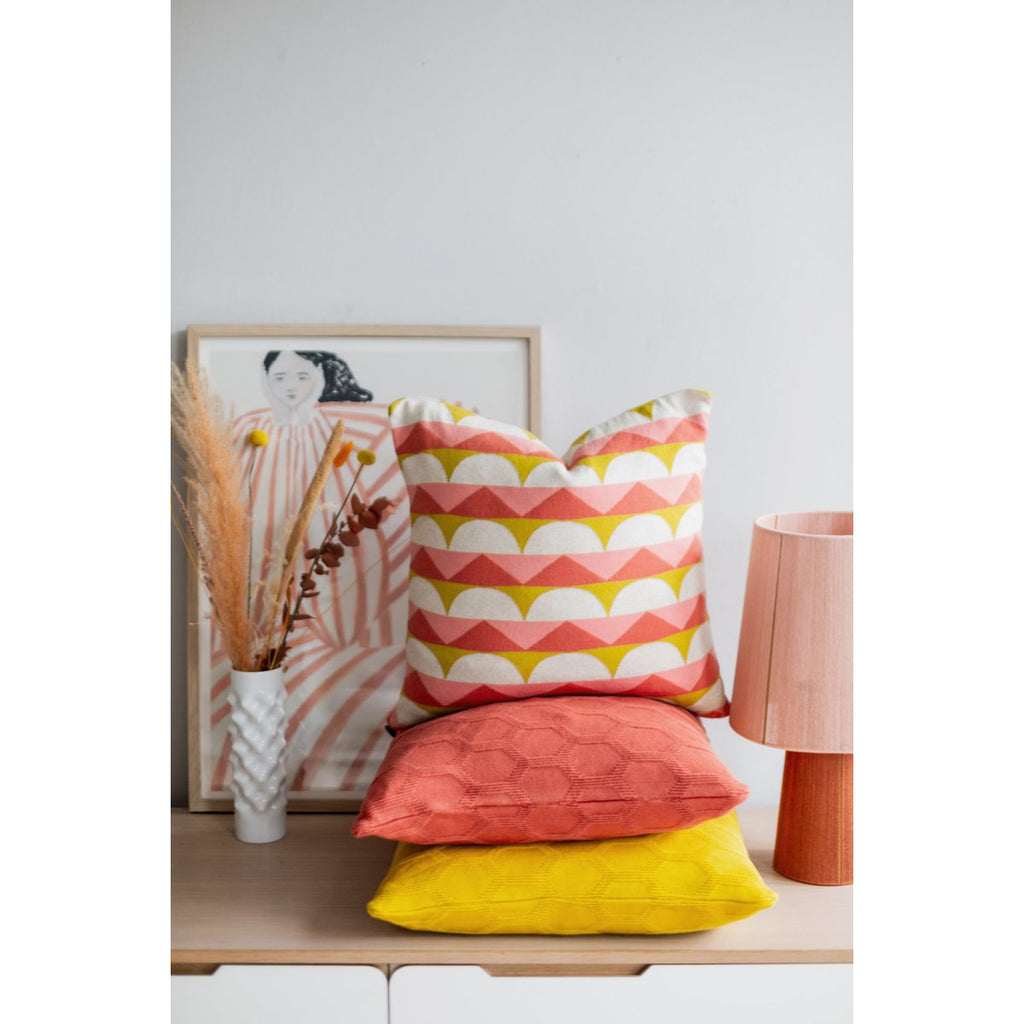 Toby kussen-dek rood, zacht jacquard gebreide katoen