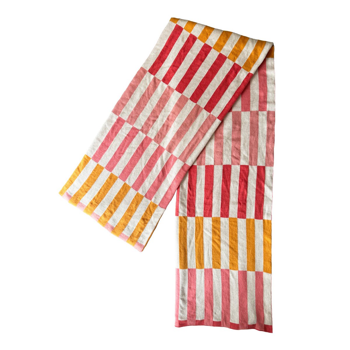 Mojo deken roze, zachte jacquard gebreide katoen.