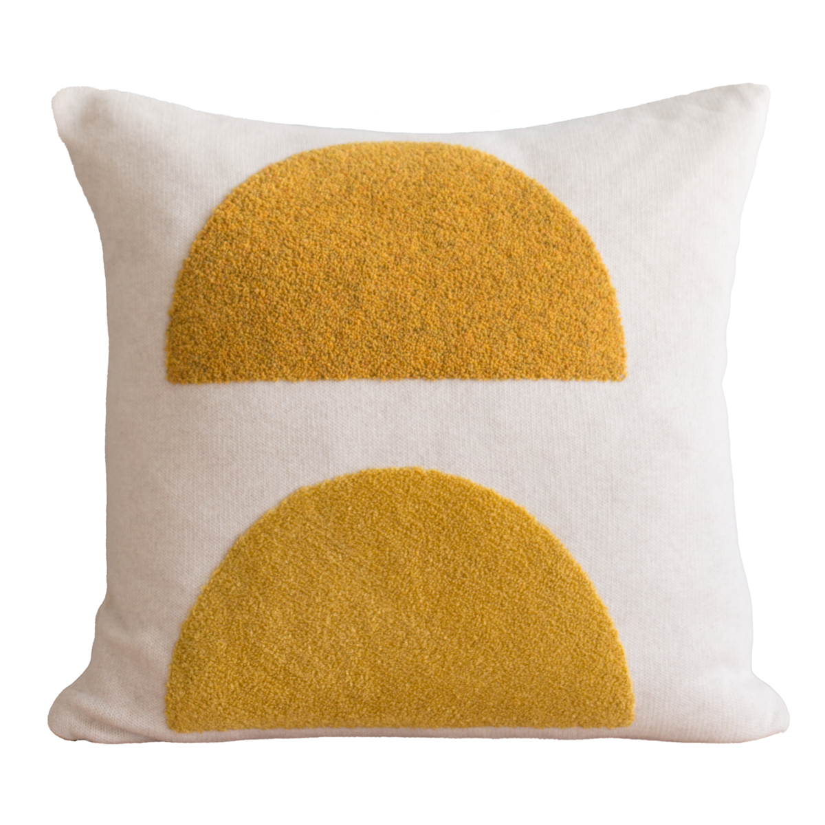 Mona kussen geel, punch naald borduurwerk