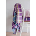 Alvin Blanket Purple, soft jacquard knotted cotton