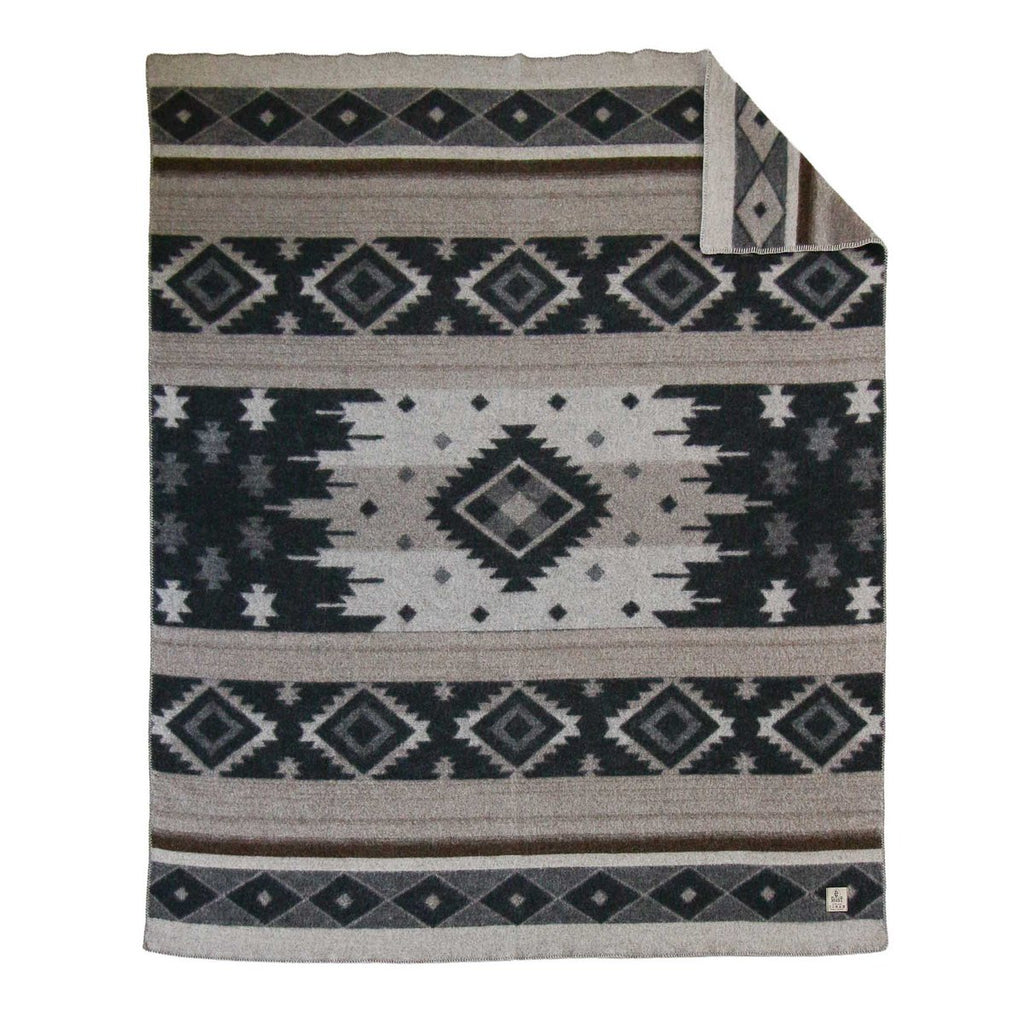 Wollen beddeken TRIBE - tweepersoons - beige