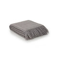 Blocked wool throw blanket Paris gray