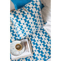 Deken - Edith - blauw - katoen - 130x170