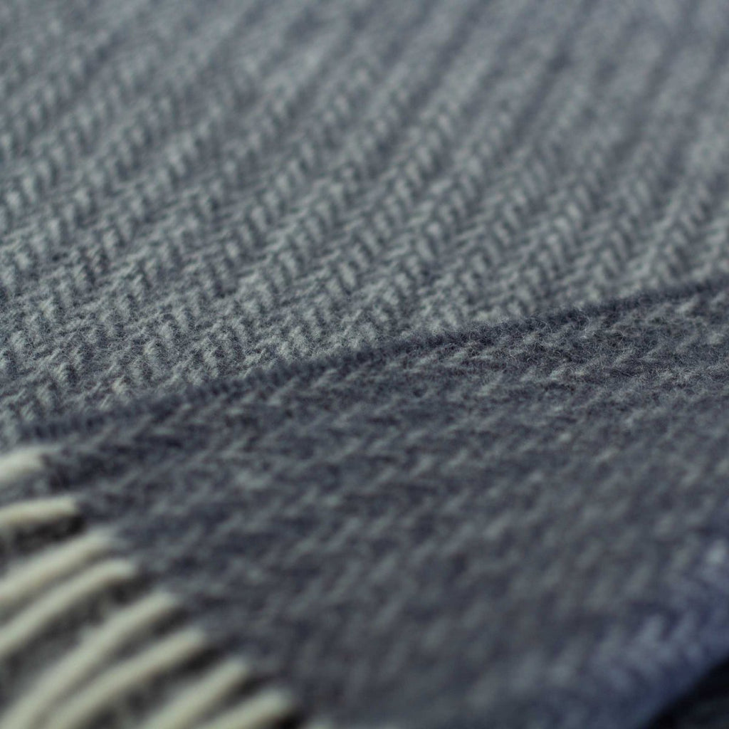 Wool blanket SIENNA blue