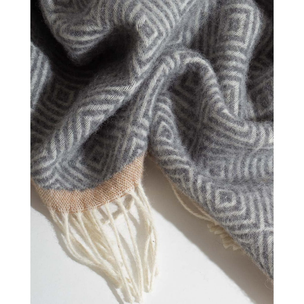 Wool throw blanket venezia gray