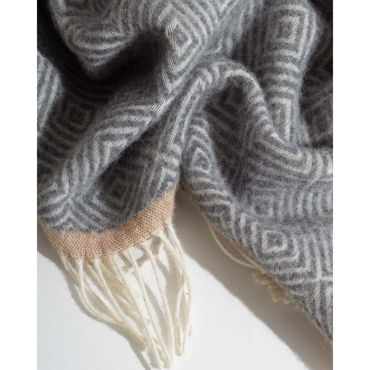 Wool throw blanket venezia gray
