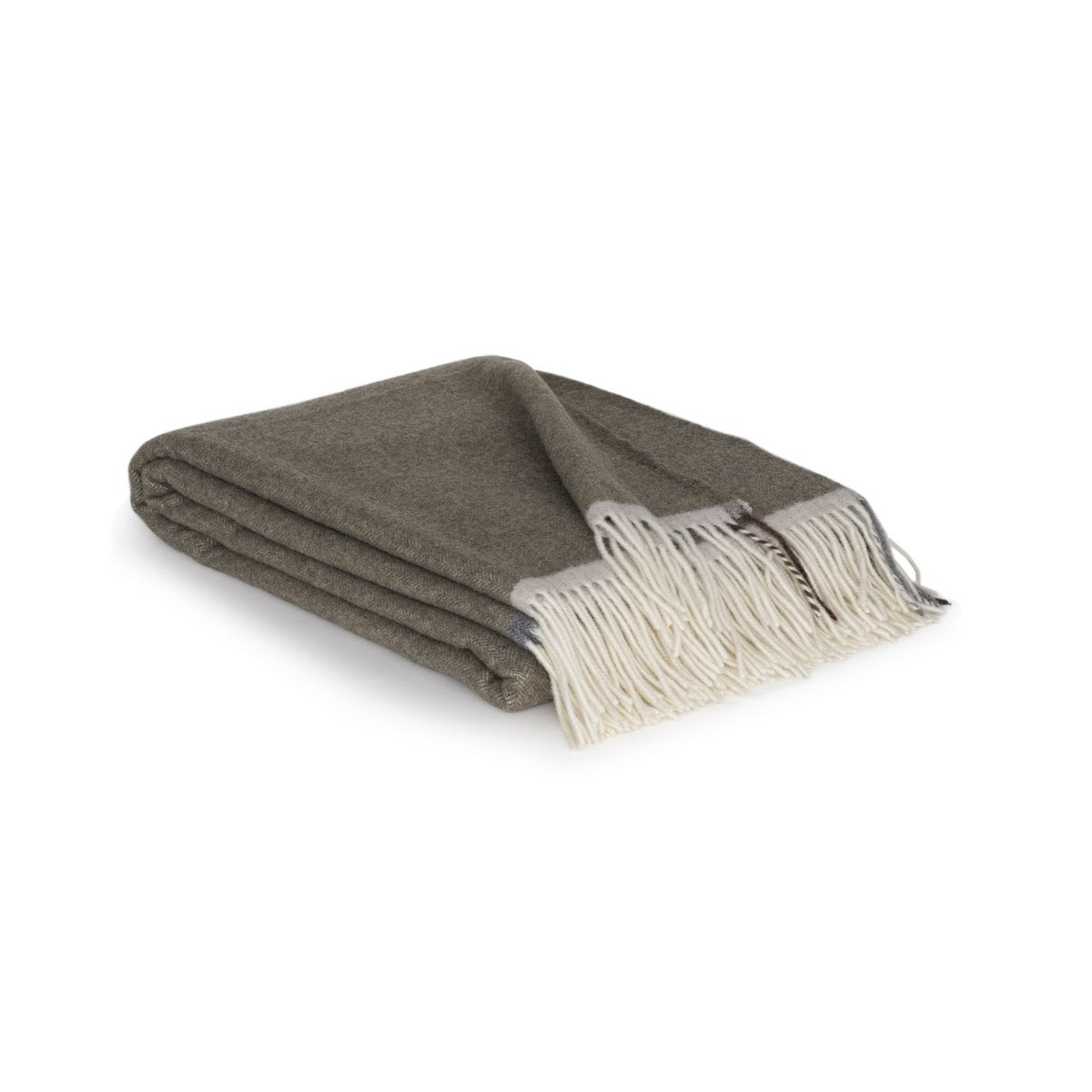 Merino/Cashmere Throw Blanket Milan Verde Orlo