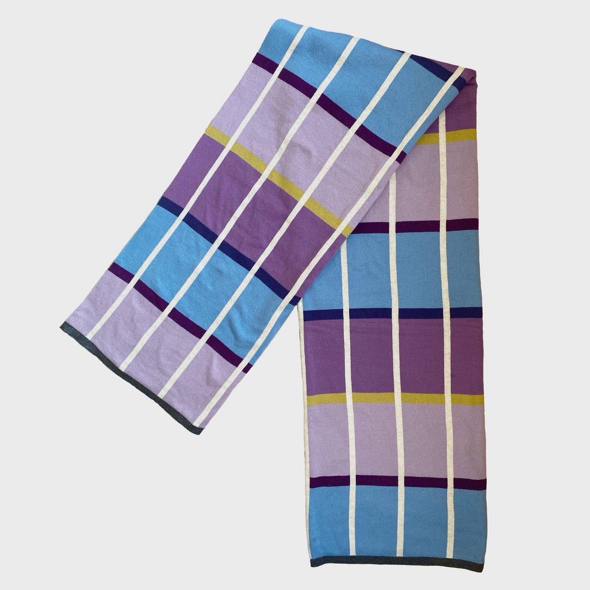 Alvin Deken Paars, zacht jacquard geknoopt katoen