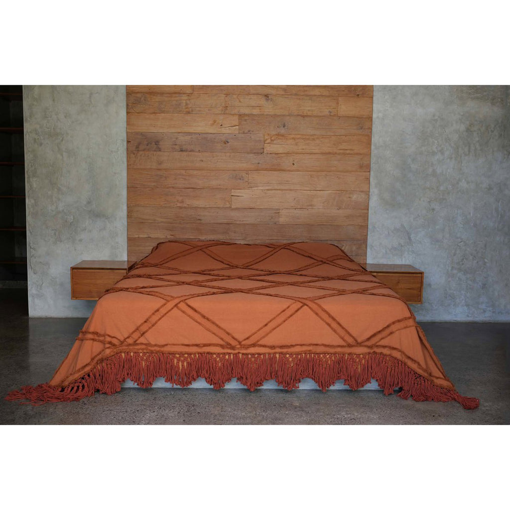 De Berber-bedsprei - Terracotta