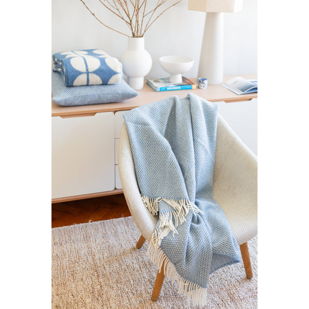 Fanny Blue Zachte lichtgewicht pure Noorse wollen deken