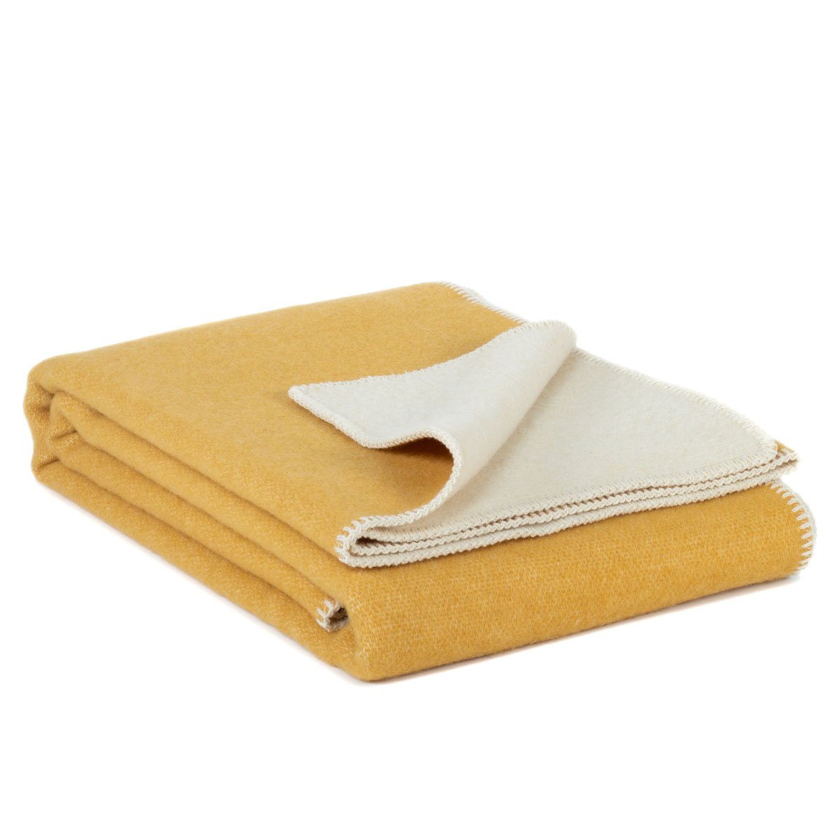 Woolen bed blanket MISTED YELLOW