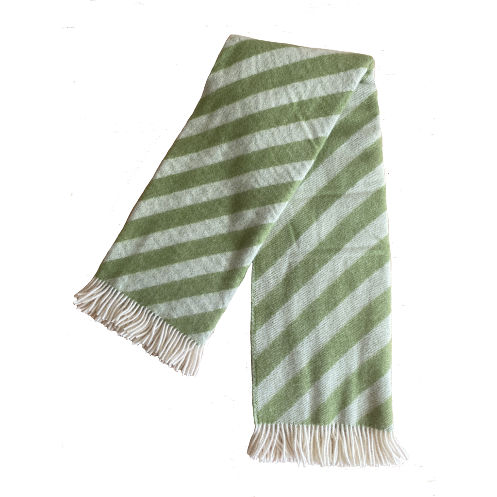 Filip Wool Green Zachte lichtgewicht pure Noorse wollen deken